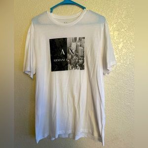White graphic T-shirt Armani Exchange Large
